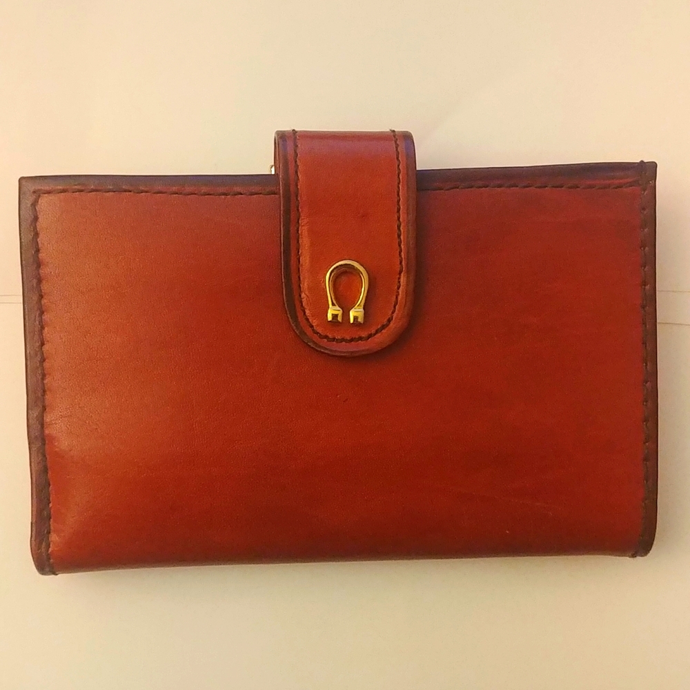 Vintage Kenton Burgundy Red Leather Wallet Coin Purse